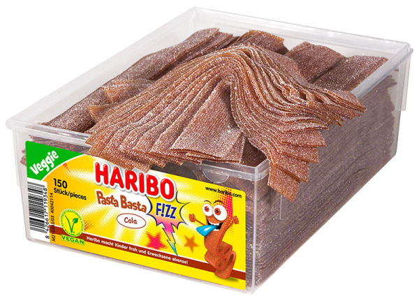 HARIBO - Pasta Basta Cola - Fruchtgummi - Box mit 150 Stück - 1,125kg