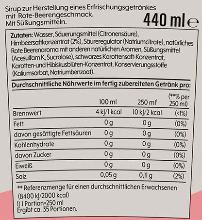 Sodastream - Rote Beeren ohne Zucker Sirup 440ml