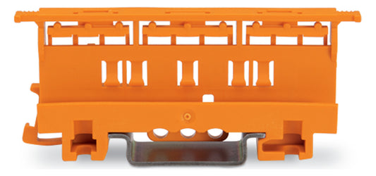 WAGO Befestigungsadapter 221-500 | Befestigungs-Adapter der Serie 221 (4 mm²), zur Montage auf TS 35, für Schraubbefestigung, orange - 10er Set