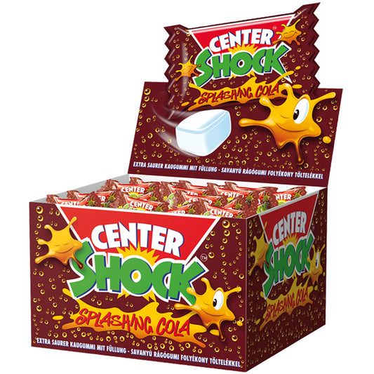Center Shock - Splashing Cola - gefülltes Kaugummi - 100 Stück à 4g einzel verpackt - 400g Schachtel