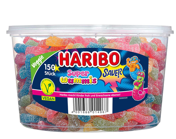 HARIBO - Super Wummis - Box mit 150 Stück - 1,05kg