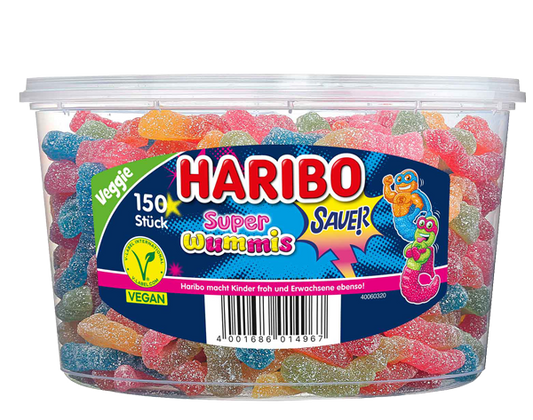 HARIBO - Super Wummis - Box mit 150 Stück - 1,05kg