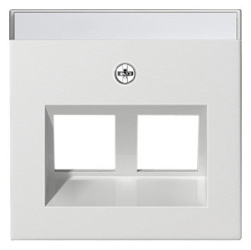 GIRA - Zentralplatte Mod-Jack 2fach 264003 - reinweiß - Serie Standard 55