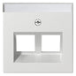 GIRA - Zentralplatte Mod-Jack 2fach 264003 - reinweiß - Serie Standard 55