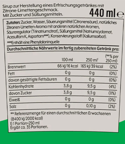 Sodastream - Zitrone-Limette Sirup 440ml