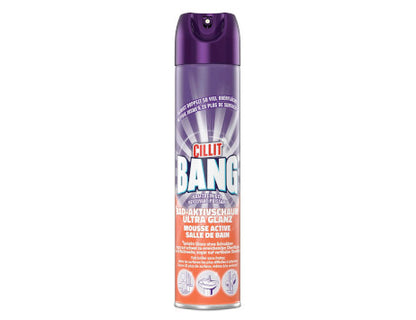 CILLIT BANG Aktivschaum Seifenreste & Glanz – Ultra effektiver Schaumreiniger für Dusche und Bad – Reinigung ohne Nachwischen – 1 x 600 ml