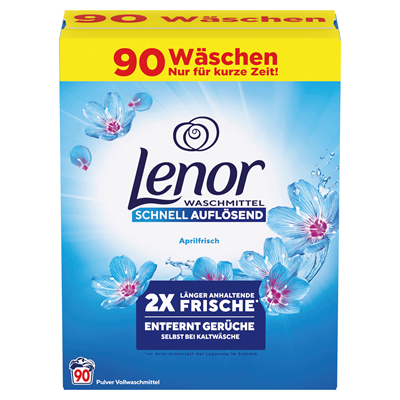 Lenor - Colorwaschmittel Pulver Aprilfrisch - 90 Waschladungen