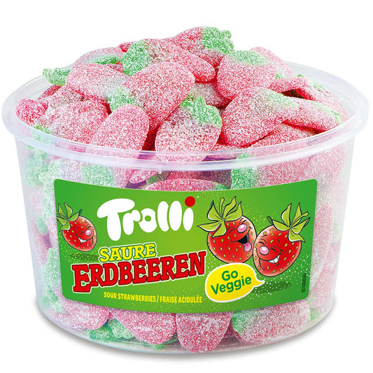 Trolli - Saure Erdbeeren - Fruchtgummi - 150 Stück - 1,2kg